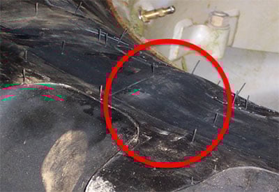 Impacto en el flanco del neumático